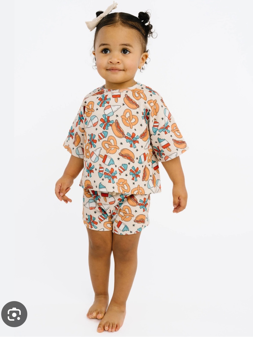 Little One Shop Co. 4th of July Snacks Slouchy Set 18-24 months